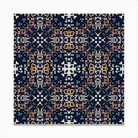 Abstract geometric pattern in low poly pixel art style 4 Canvas Print