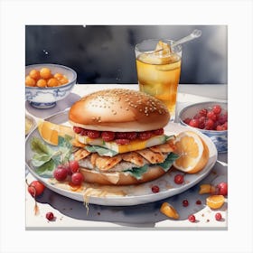 Food Watercolor 111 Canvas Print