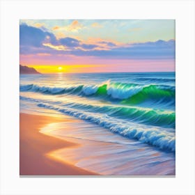 Sunset At The Beach 24 Canvas Print