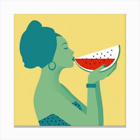 Summer Drink Square Canvas Print