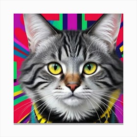 Cat With A Collar Canvas Print