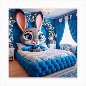 Bunny Bedroom Canvas Print