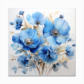 Blue Poppies 2 Canvas Print