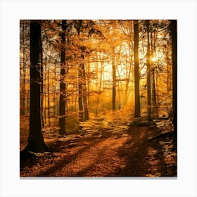 Firefly Golden Hour Forest Warm, Golden Tones For A Sunlit Forest Scene 1 Stampe su tela