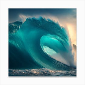 Ocean Wave Breaking Canvas Print