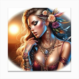 Bohemian Girl Canvas Print