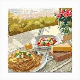 Lunch in Tuscany Canvas Print