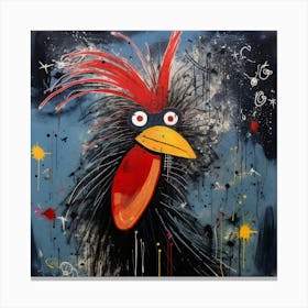 Crazy Rooster 9 Canvas Print