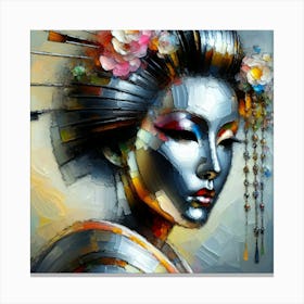 Creative Geisha Illustration 56 Canvas Print