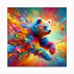 Colorful Bear Canvas Print