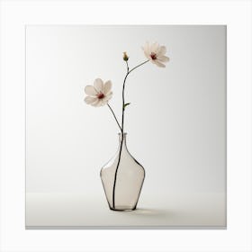 Two Flowers In A Vase Canvas Print