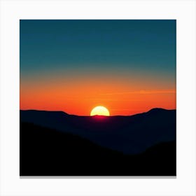 Sunset In The Mountains 13 Canvas Print