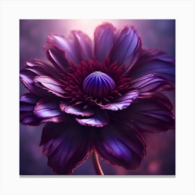 Purple Dahlia 1 Canvas Print