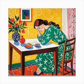 Woman Reading 7 Canvas Print