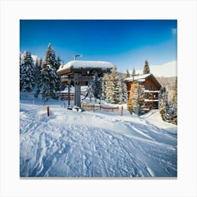 Firefly Charming Mini Ski Resort With Snowy Adventure 60072 (2) Canvas Print