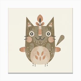 Cute Cat Illustration Canvas Print