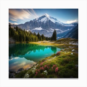 Lake In The Mountains 1 Canvas Print