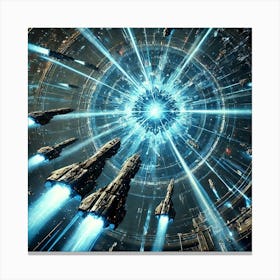 Helios Class Destroyer Energy Beams Iron Commonwealth Canvas Print