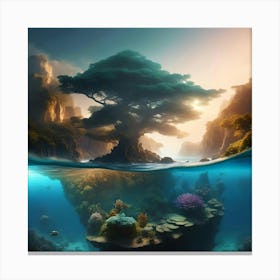 Underwater Tree Canvas Print