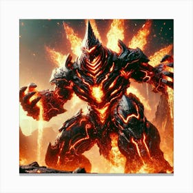 Ignis Rex Molten Armor Canvas Print