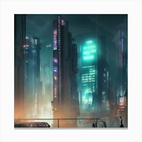 Futuristic Cityscape 3 Canvas Print