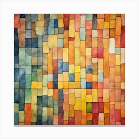 Abstract Watercolor Blocks Canvas Print