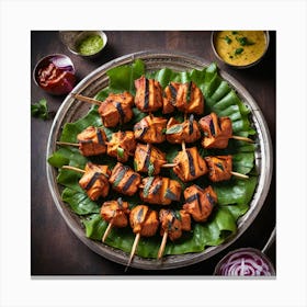 Food Photography Of Panneer Tikka Canvas Print