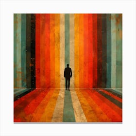 Man In A Rainbow Room Canvas Print