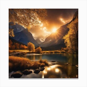 Sunset In The Mountains 74 Canvas Print