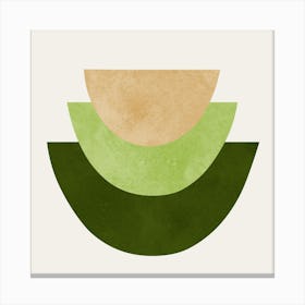 Geomatic shapes in watercolor 5 Canvas Print