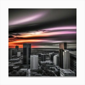 Sunset Over The City 1 Canvas Print