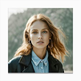 Girl In A Jacket Canvas Print