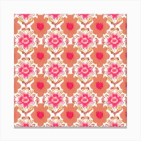 Pink Floral Pattern Canvas Print