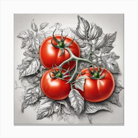Tomatoes On The Vine Canvas Print