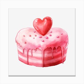 Valentine'S Day Cake 3 Canvas Print