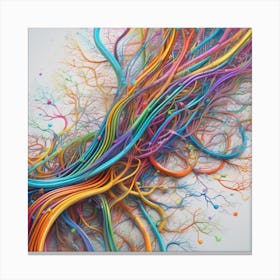 Colorful Wires 5 Canvas Print
