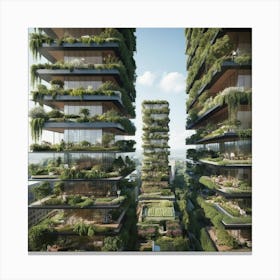 Vertical Garden City Canvas Print