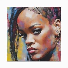 Rihanna Artwork Figure Canvas Print