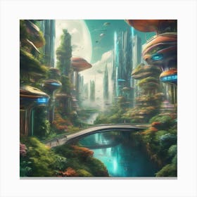 A.I. Blends with nature 7 Canvas Print