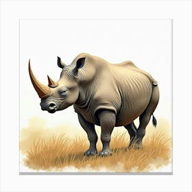 Rhinoceros 1 Canvas Print