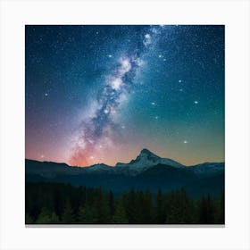 Night Sky With Milky Way Canvas Print