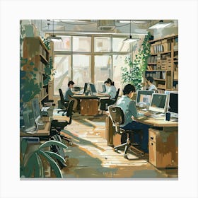 Office Work 1 Canvas Print