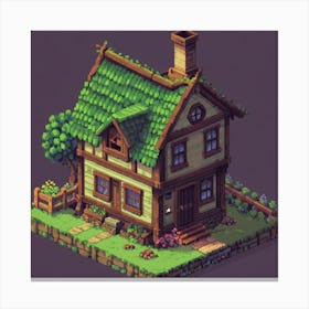 Pixel House 1 Canvas Print