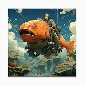 Fishes In The Sky Canvas Print