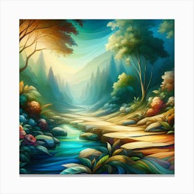 Landscape Painting 25 Canvas Print