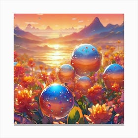 Bubbles In The Field Canvas Print