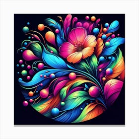 Colorful Flower Painting Canvas Print