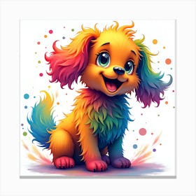 Rainbow Dog Canvas Print