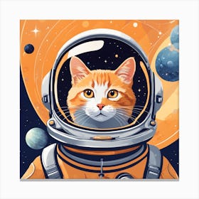 Astronaut Cat 2 Canvas Print