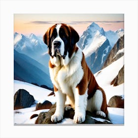 St Bernard Dog 59 Canvas Print